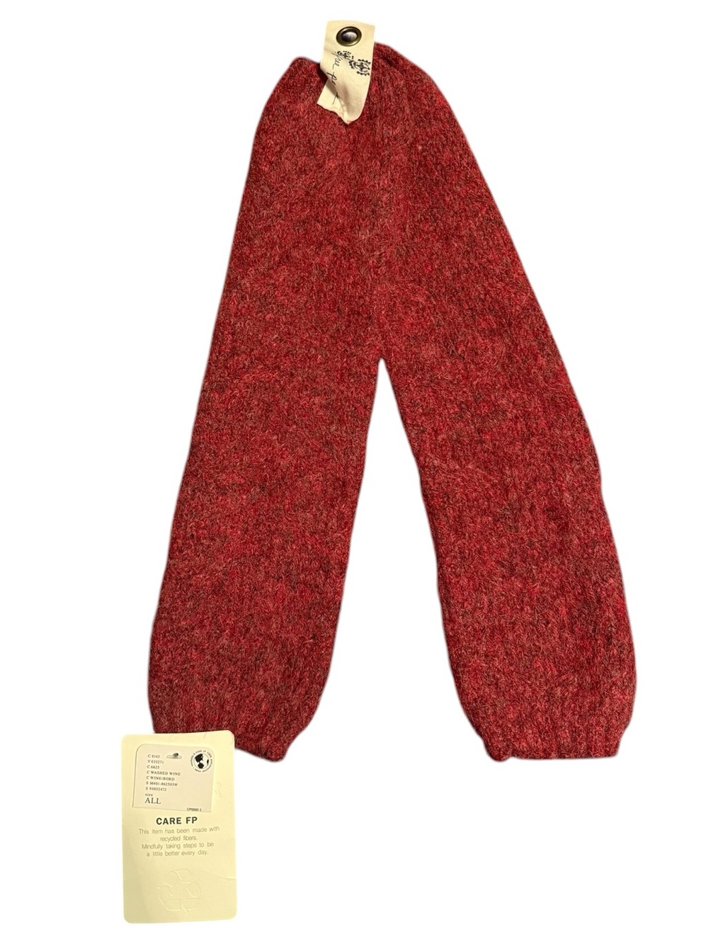 Free People Dusty Knit Leg Warmers in Washed Wine